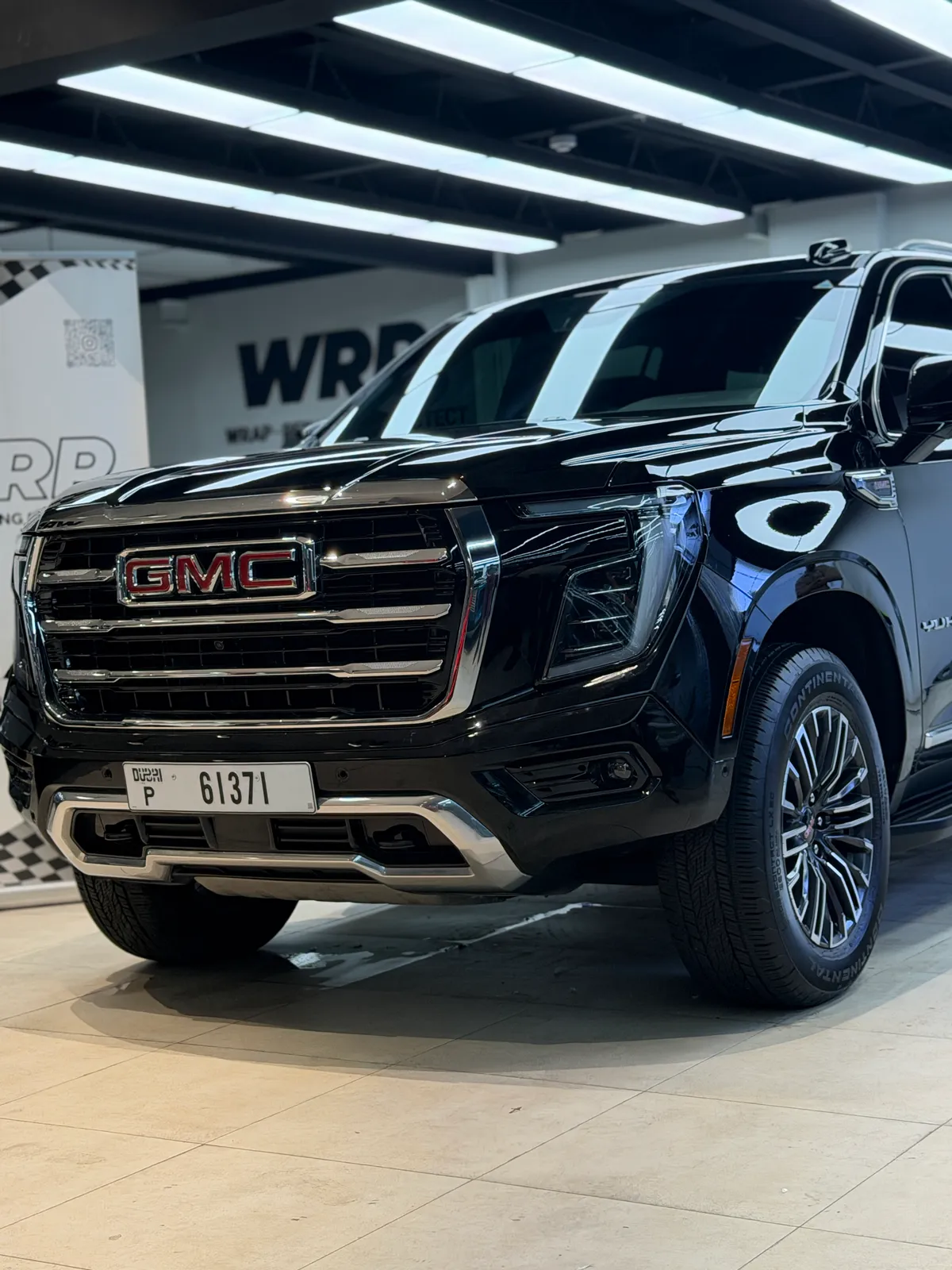 Black GMC Yukon Denali with ceramic window tint at WRP Detailing Studio in Dubai